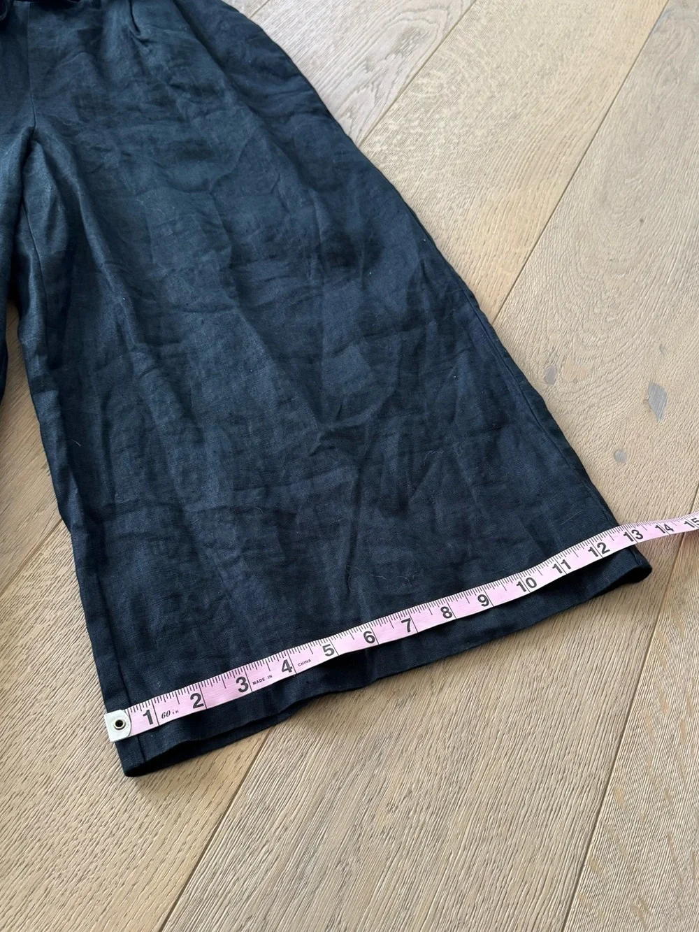Gap Black 100% Linen Wide Leg Cami Jumper Size XSmall NWT
